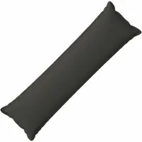 vidaXL Kussen met kussen HOUTEN Donkergrijs 40 x 145 cm Faux Linnen