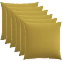vidaXL Kussensloop 6 st HEERLEN Lichtgroen 80 x 80 cm Stof