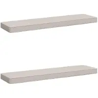 vidaXL 2-delige Bankkussens VUGHT 2 st 100% Polyester Wit