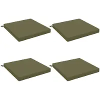 vidaXL Zitkussens SOEST 4 st 100% Polyester Olijfgroen 60 x 60 x 7 cm