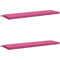 vidaXL Bankkussens SOEST 2 st 100% Polyester Roze 140 x 40 x 5 cm