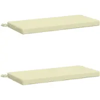 vidaXL Bankkussens SOEST 2 st 100% Polyester Crèmekleurig