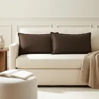 vidaXL Kussen met kussen HOUTEN 12 st Bruin Faux Linnen