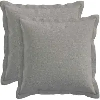 vidaXL Kussen met kussen HOUTEN 2 st Wolkgrijs Faux Linnen