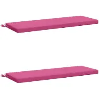 vidaXL Bankkussens SOEST 2 st 100% Polyester Roze 100 x 40 x 5 cm