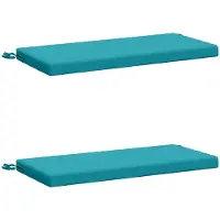 vidaXL Bankkussens SOEST 2 st 100% Polyester Turquoise 60 x 40 x 5 cm