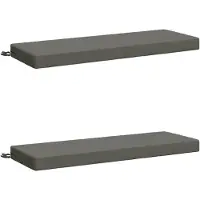 vidaXL Bankkussens SOEST 2 st 100% Polyester Grijs 100 x 40 x 8 cm