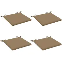 vidaXL Zitkussens SOEST 4 st 100% Polyester Taupe 50 x 50 x 3 cm