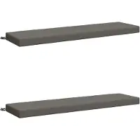 vidaXL Bankkussens SOEST 2 st 100% Polyester Grijs 150 x 40 x 8 cm
