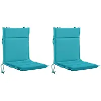 vidaXL Kussen voor lage rugstoel GEMERT 2 st 100% Polyester Turquoise