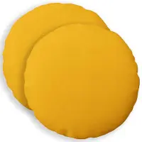 vidaXL Kussensloop 2 st HEERLEN Licht Geel Diam. 50 cm Stof