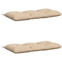 vidaXL Bankkussens VIANEN 2 st 100% Polyester Crèmekleurig