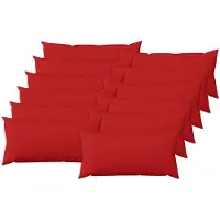 vidaXL Kussensloop 12 st HEERLEN Rood 40 x 80 cm Stof