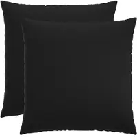 vidaXL Kussensloop 2 st HEERLEN Zwart 65 x 65 cm Stof