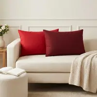 vidaXL Kussen met kussen HEERLEN 2 st Rood Stof