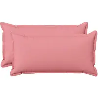 vidaXL Kussensloop 2 st HOUTEN Roze 40 x 70 cm Faux Linnen