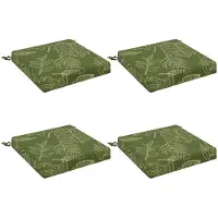 vidaXL Zitkussens SOEST 4 st 100% Polyester Blad Design 40 x 40 x 7 cm