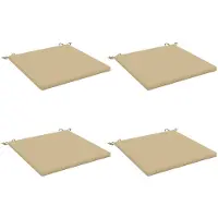 vidaXL Zitkussens SOEST 4 st 100% Polyester Beige 60 x 60 x 3 cm