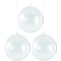 Rayher Hobby Materialen Hobby/diy kerstballen - 15x stuks - transparant - D8 cm - kunststof - knutselen - kerstballen maken