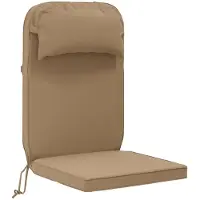 vidaXL Kussen voor Adirondack-stoel 100% Polyester Taupe