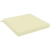vidaXL Zitkussens SOEST 100% Polyester Crèmekleurig 80 x 80 x 7 cm