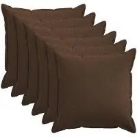 vidaXL Kussensloop 6 st HOUTEN Bruin 60 x 60 cm Faux Linnen