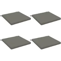 vidaXL Zitkussens SOEST 4 st 100% Polyester Grijs 70 x 70 x 5 cm