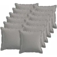 vidaXL Kussen met kussen HOUTEN 12 st Wolkgrijs Faux Linnen