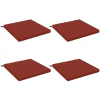 vidaXL Zitkussens SOEST 4 st 100% Polyester Rood 70 x 70 x 5 cm
