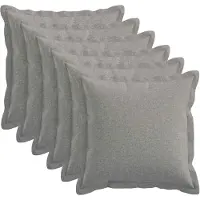 vidaXL Kussensloop 6 st HOUTEN Wolkgrijs 40 x 40 cm Faux Linnen