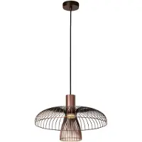 Lucide NIGELLA - Hanglamp - Ø 40,5 cm - 1xGU10 (MR16) - Koffie - Essential