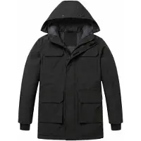 Local Fanatic Lange jas Heren - Heren Winterjassen - Gewatteerde Jassen - GS17169 - Zwart