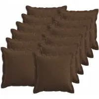 vidaXL Kussen met kussen HOUTEN 12 st Bruin Faux Linnen