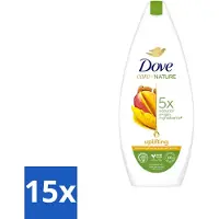 Dove 15 x Care By Nature - Uplifting - Douchegel - Mangoboter & Almond Extract - 225 ml - Voordeelverpakking - 15 stuks