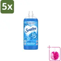 Soupline 5 x – Wasverzachter – Active Fresh Frisheid van Blauwe Anjer – 2 L - Bulkverpakking - Wasverzachter - Douchemop - Frisheid