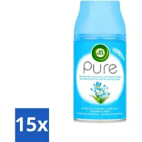 Air Wick 15 x Freshmatic - Luchtverfrisser Navulling - Pure Lentedauw - 250ml - Voordeelverpakking - 15 stuks