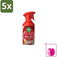 Air Wick 5 x – Luchtverfrisser Spray – Pure Mulled Wine – 250 ml - Bulkverpakking - Luchtverfrisser - Douchemop - Warme geur