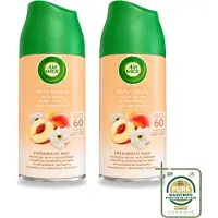 Air Wick 2 x - Luchtverfrisser Navulling - Witte Perzik - Automatische Spray - 250 ml - Wasstrips - Luchtverfrisser - Geurverspreiding - Witte Perzik - Automatische Spray - Geurintensiteit