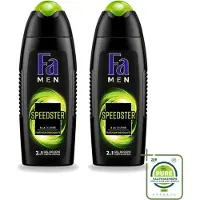 Fa 2 x Men - Douchegel - Speedster - Verfrissend & Energiek - Langdurig - 250 ml - Grootverpakking - Vaatwasstrips - Douchegel Mannen - Energie - Verfrissend - Taurine - Langdurig Effect