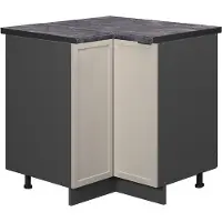 Vicco Hoekkast Fame-Line GrijsBeige 80.5 cm , WB Antraciet, Model 50264