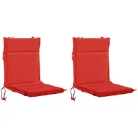 vidaXL Kussen voor lage rugstoel GEMERT 2 st 100% Polyester Rood