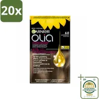 Garnier 20 x - Olia 6 - Haarkleuring - Donkerblond - Zonder Ammoniak - Intense Langhoudende Kleur - 100% Grijsdekking - Wasstrips - Haarkleur - Haarkleuring - Donkerblond - Permanent - Zonder Ammoniak