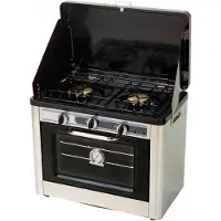 Incasa Gecombineerde oven/fornuis met 2 campingbranders - INCASA - 016463