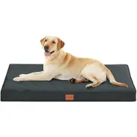 OEM Orthopedisch Hondenbed, Hondensofa met Ei-Crate Foam voor Grote Honden, 112 x 81 cm, Afneembaar en Wasbaar, Antislip Bodem, Grijs