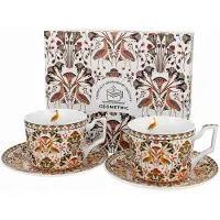 DUO sp. z o.o. 2 HERON Porseleinen Kopjes met Schotels - 250ml