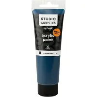 Creativ Company Acrylverf – Blauwe Verf – Acrylaatverf – Acrylic paint – Hobbyverf – Knutselen en Verven – Sneldrogend – Prussian Blue (#34) – Dekkend – Creall Studio – 120 ml – 1 fles