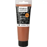 Creativ Company Acrylverf – Bruine Verf – Acrylaatverf – Acrylic paint – Hobbyverf – Knutselen en Verven – Sneldrogend – Burnt Sienna (#67) – Bruin – Dekkend – Creall Studio – 120 ml