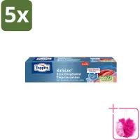 Toppits 5 x – Safeloc Zip-Diepvrieszakken – 3 Liter – 15 Zakjes - Bulkverpakking - Diepvrieszakken - Douchemop - Dubbele sluiting