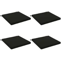 vidaXL Zitkussens SOEST 4 st 100% Polyester Zwart 80 x 80 x 5 cm