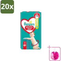 Pampers 20 x – Luierbroekjes – Pants Maat 3 – 56 Luiers - Bulkverpakking - Luiers voor baby - Douchemop - Luierbroekjes
